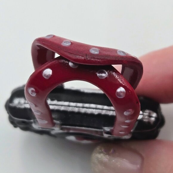 Monster High Frankie Stein First Wave Purse Handbag Black Red Silver Read - Picture 5 of 6